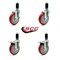 Service Caster Regency Work Table Caster Replacement Set REG-EXTTL20S514-PPUB-RED-112-2-S-2 - alternate 2
